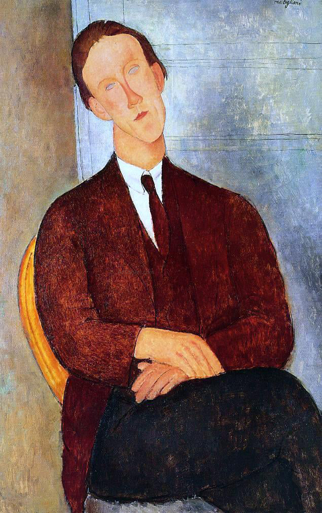  Amedeo Modigliani Portrait of Morgan Russell - Canvas Print