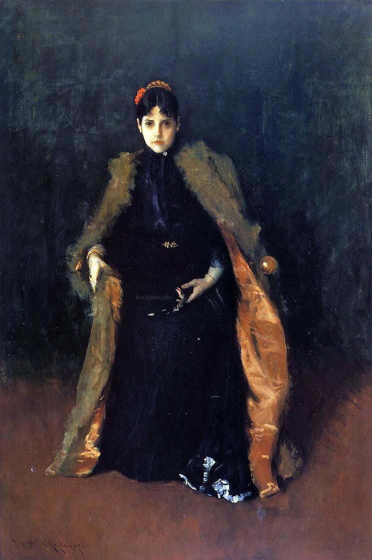  William Merritt Chase Portrait of Mrs C. (Alice Gerson Chase) - Canvas Print