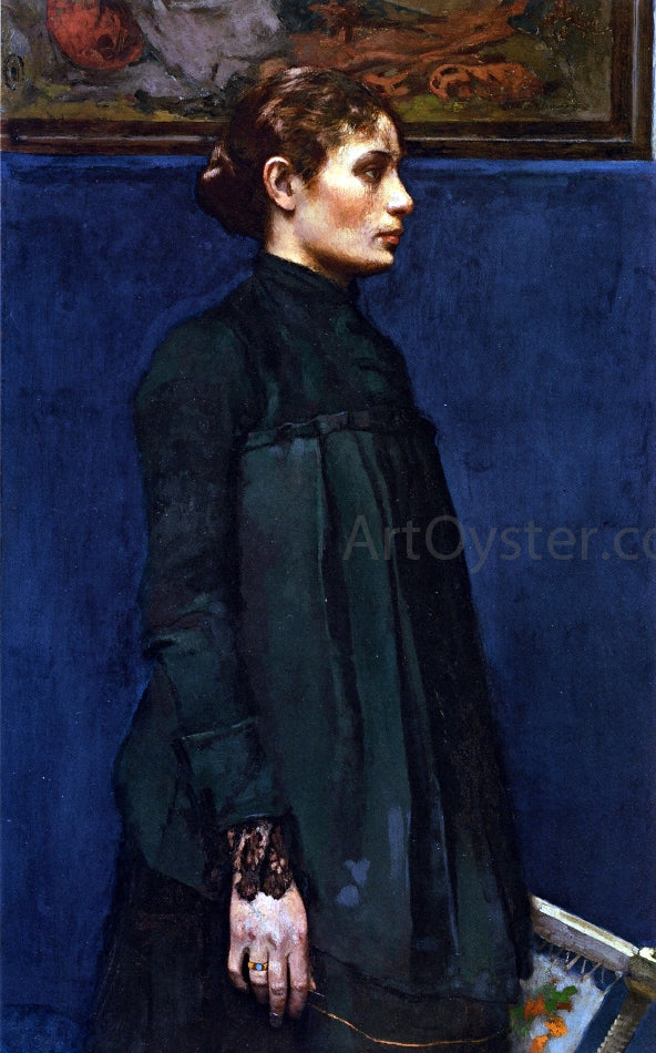  Gari Melchers Portrait of Mrs. H (Mrs. George Hitchcock) - Canvas Print