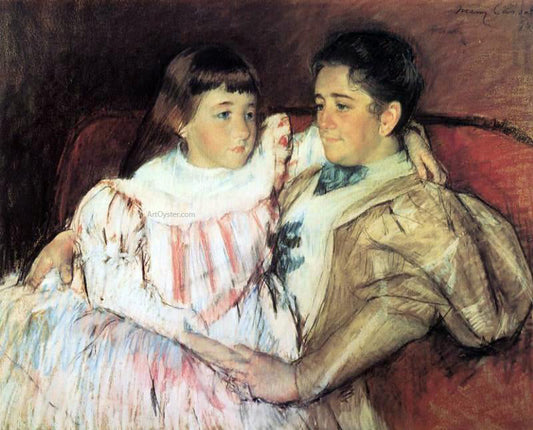  Mary Cassatt Portrait of Mrs Havemeyer and Her Daughter Electra - Canvas Print