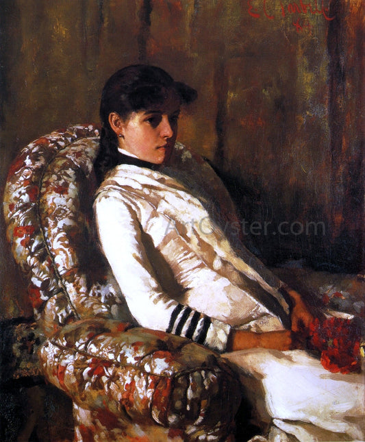 Edmund Tarbell Portrait of Mrs. Tarbell (as a Girl) - Canvas Print