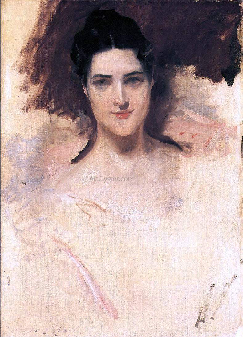  William Merritt Chase Portrait of Mrs. William Clark - Canvas Print