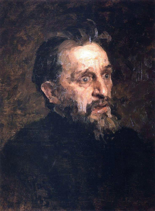  Ilia Efimovich Repin Portrait of painter Grigory Grigoryevich Myasoyedov - Canvas Print