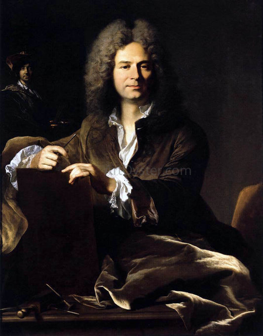  Hyacinthe Rigaud Portrait of Pierre Drevet - Canvas Print