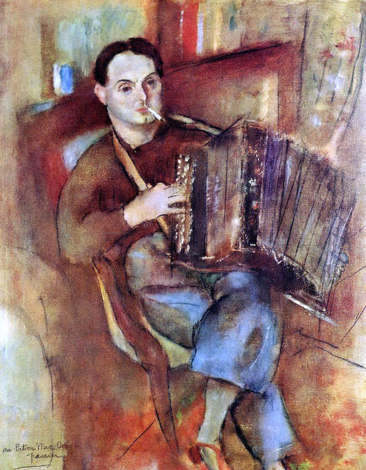  Jules Pascin Portrait of Pierre MacOrlan - Canvas Print