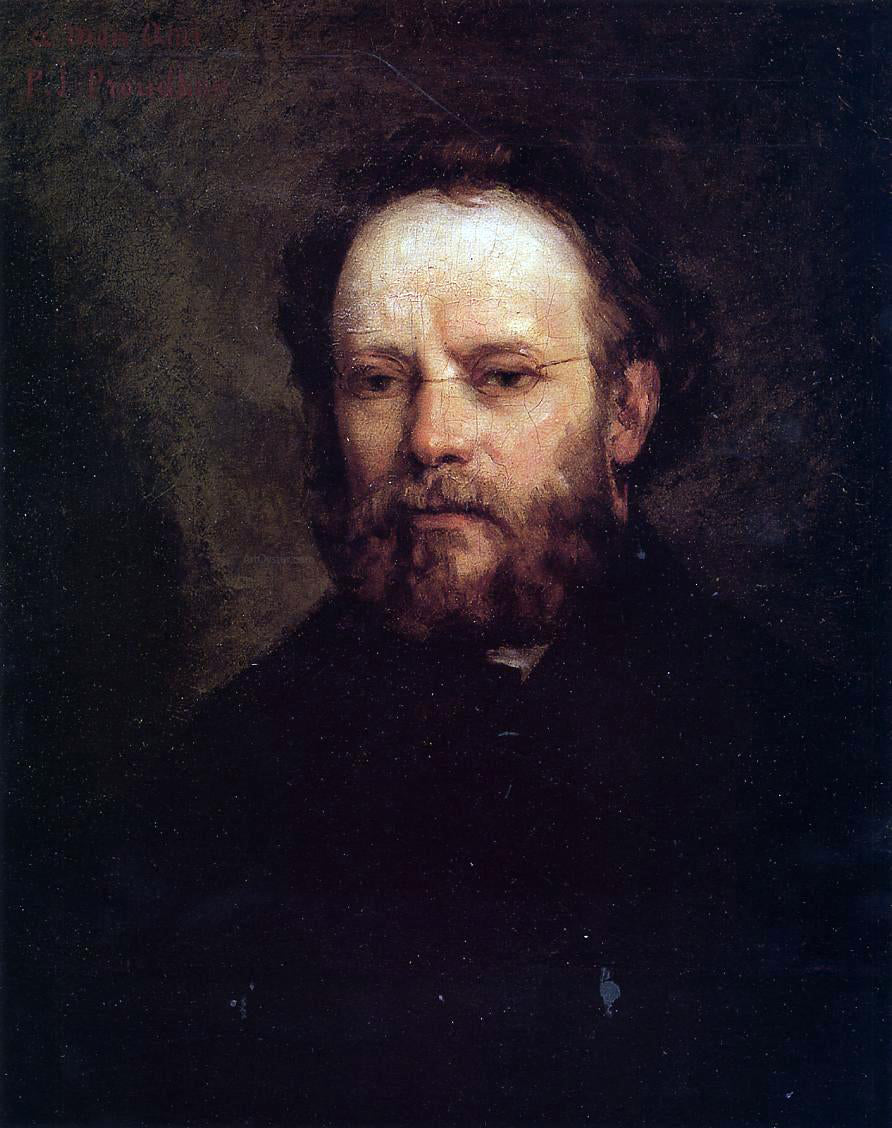  Gustave Courbet Portrait of Pierre-Joseph Proudhon - Canvas Print