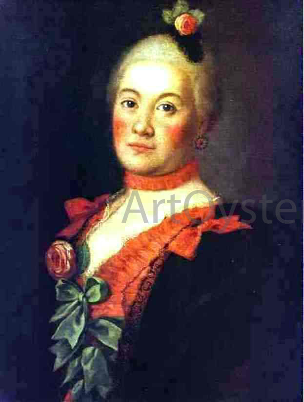  Alexey Petrovich Antropov Portrait of Princess T. A. Trubetzkaya - Canvas Print