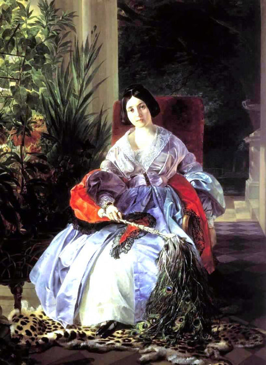  Karl Pavlovich Brulloff Portrait of Princess Ye. P. Saltykova - Canvas Print