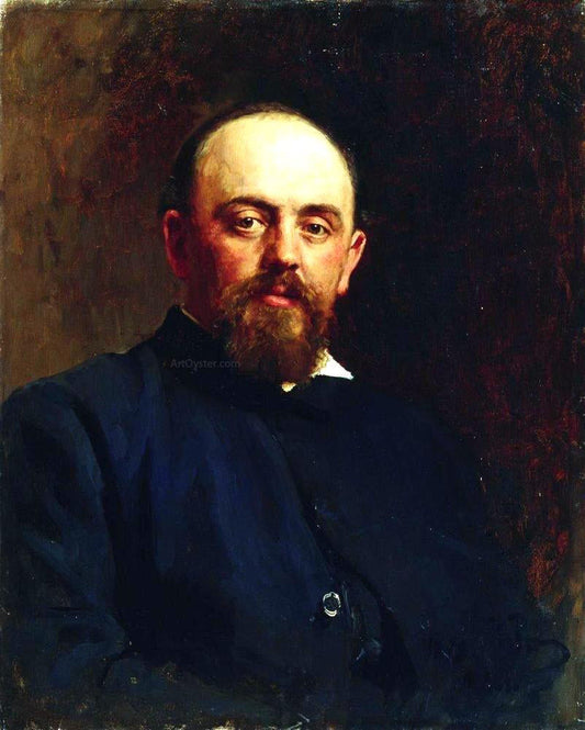  Ilia Efimovich Repin Portrait of Railroad Tycoon and Patron of the Arts Savva Ivanovich Mamontov - Canvas Print