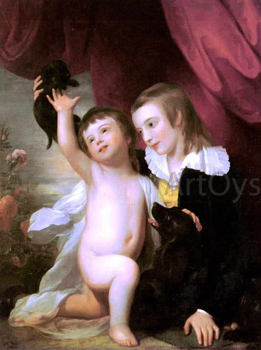  Benjamin West Portrait of Raphael West and Benjamin West, Jr., 1775 - Canvas Print