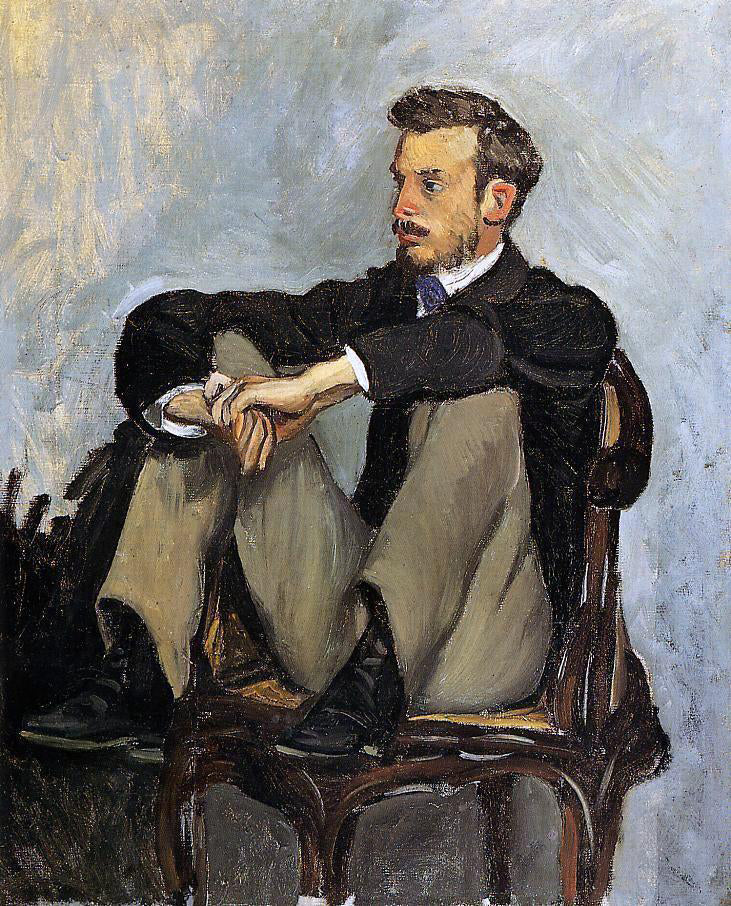  Jean Frederic Bazille Portrait of Renoir - Canvas Print