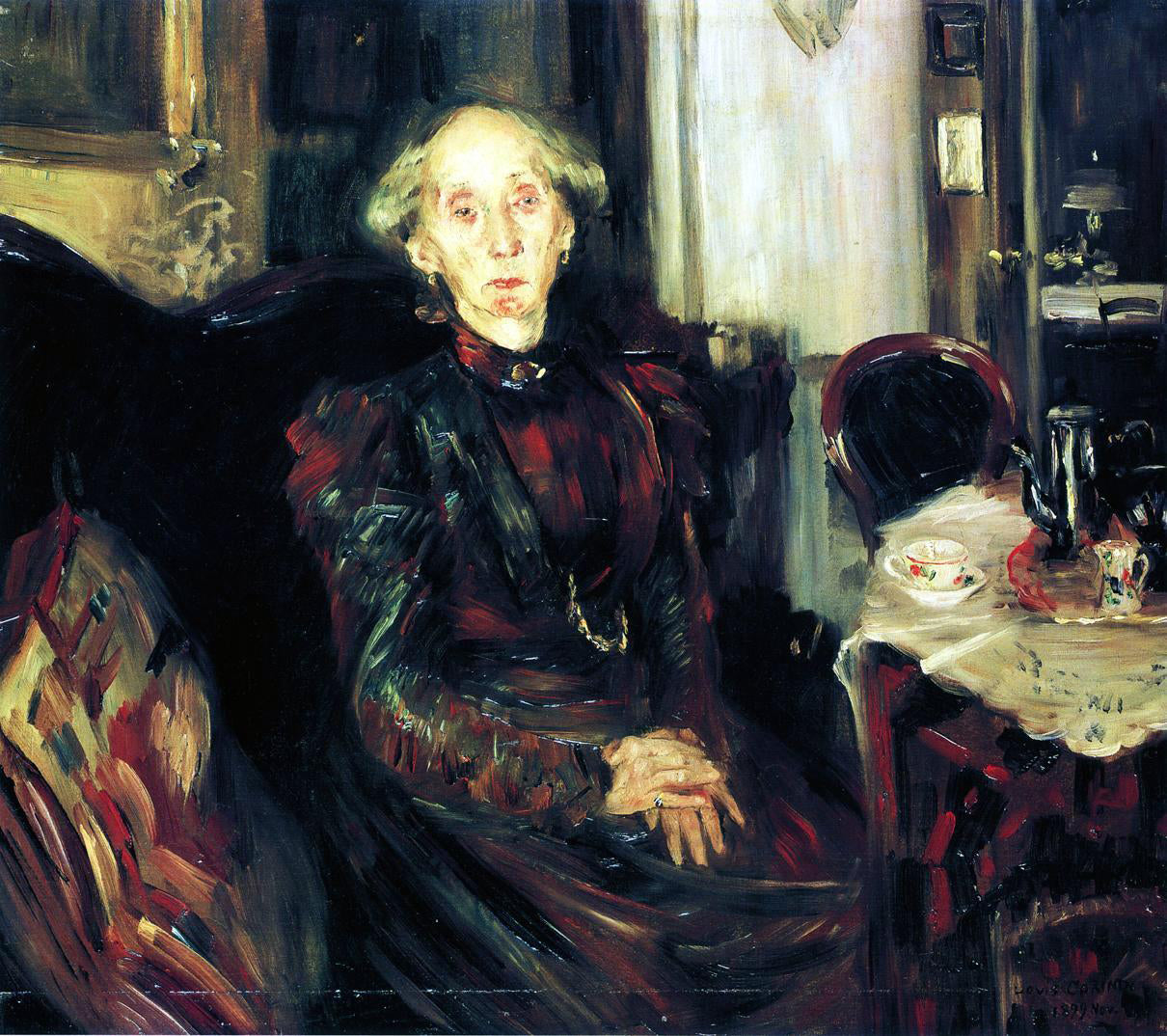  Lovis Corinth Portrait of Rosenhagen's Mother - Canvas Print