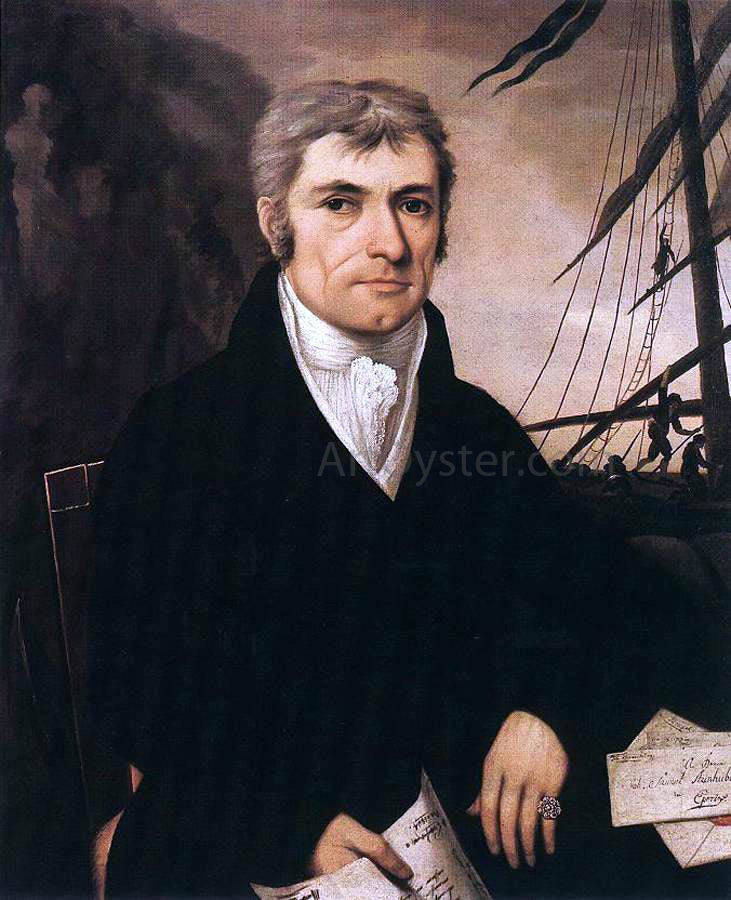 Janos Rombauer Portrait of Samuel Steinhubl, Merchant of Eperjes - Canvas Print