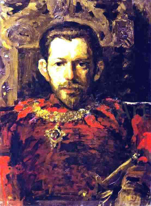  Constantin Alexeevich Korovin Portrait of S. Mamontov (1867-1915) in a Theatre Costume - Canvas Print