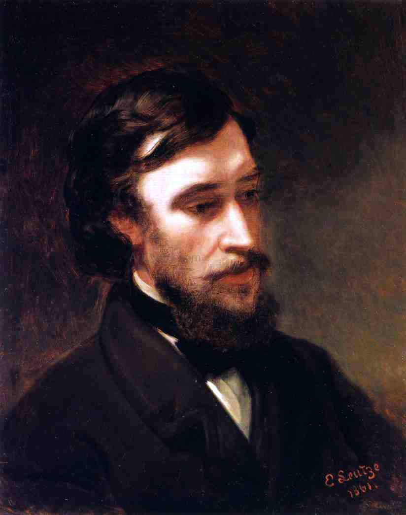  Emanuel Gottlieb Leutze Portrait of Sanford Robinson Gifford - Canvas Print
