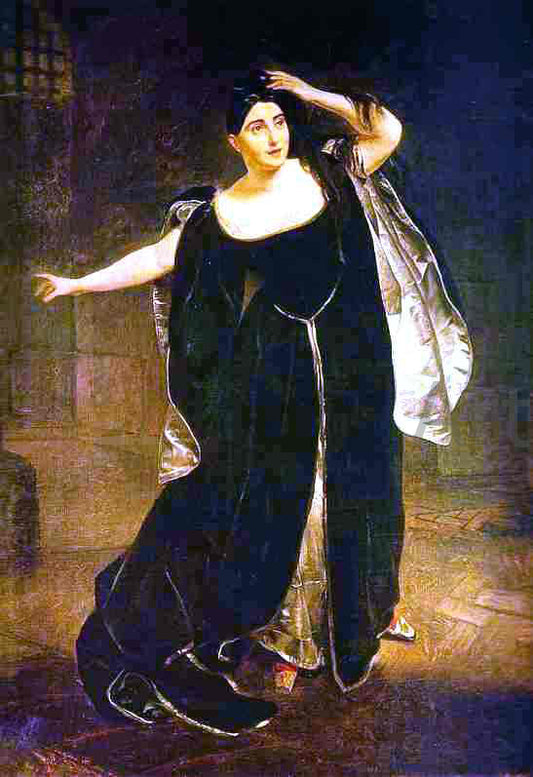  Karl Pavlovich Brulloff Portrait of the Actress Juditta Pasta as Anne Boleyn - Canvas Print