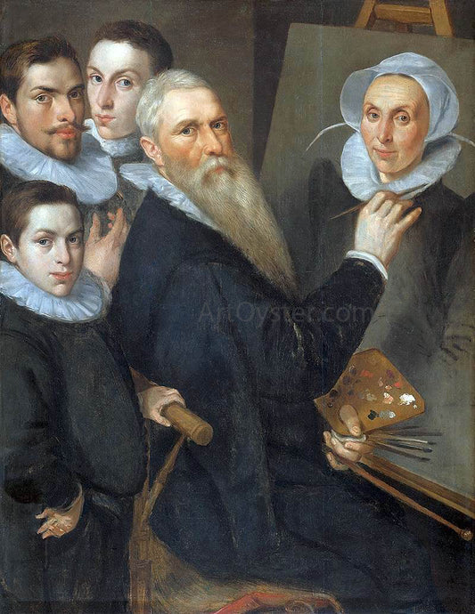  I Jacob Delff Portrait of the Artist and His Family - Canvas Print