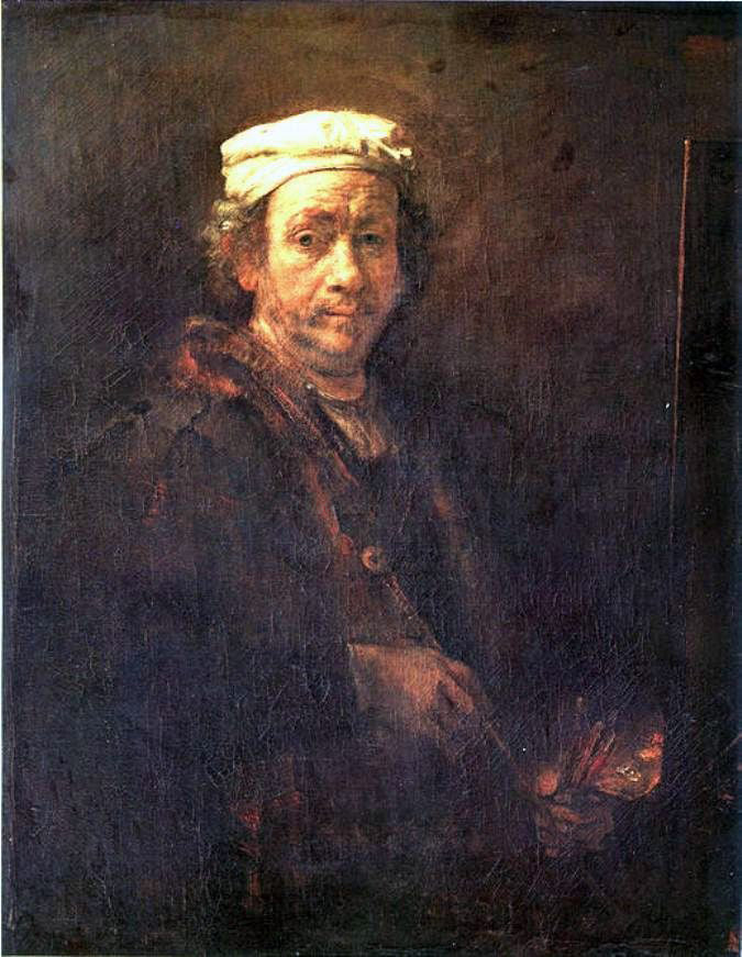  Rembrandt Van Rijn Portrait of the Artist at His Easel - Canvas Print