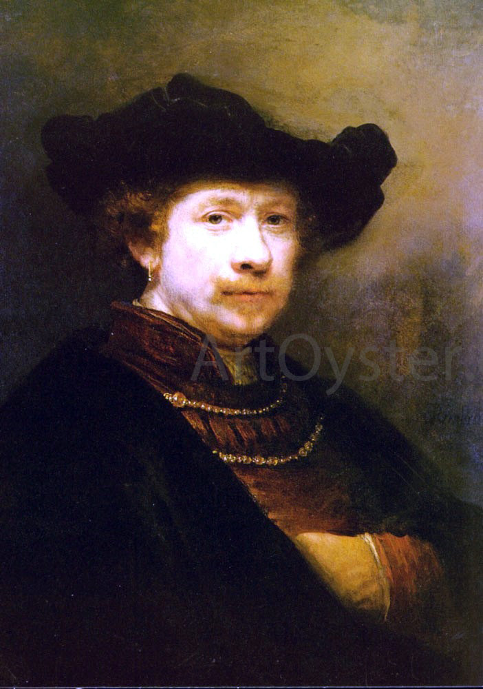  Rembrandt Van Rijn Portrait of The Artist In A Flat Cap - Canvas Print