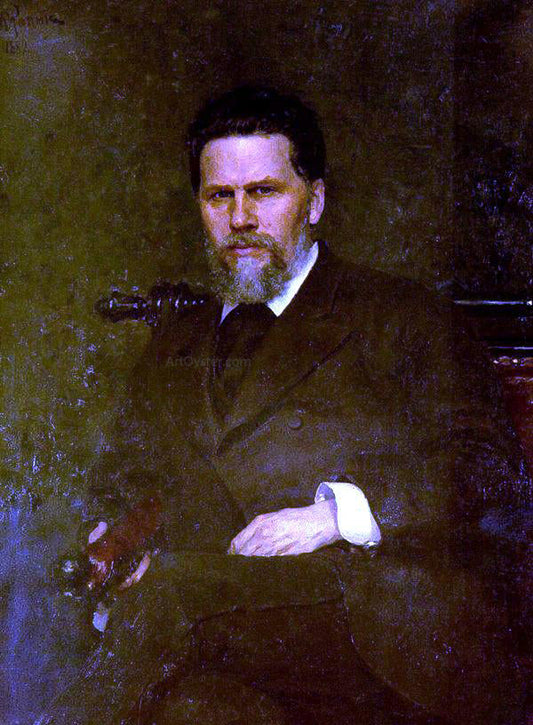  Ilia Efimovich Repin Portrait of the Artist Ivan Kramskoy - Canvas Print