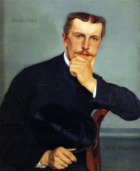  Felix Vallotton Portrait of the Artist's Brother with Hat - Canvas Print