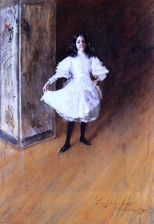  William Merritt Chase Portrait of the Artist's Daughter (Dorothy) - Canvas Print