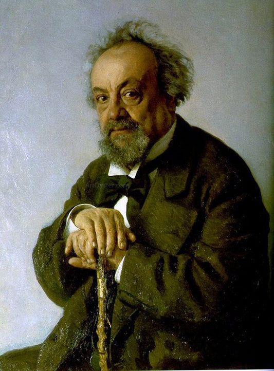  Ilia Efimovich Repin Portrait of the Author Alexey Pisemsky - Canvas Print