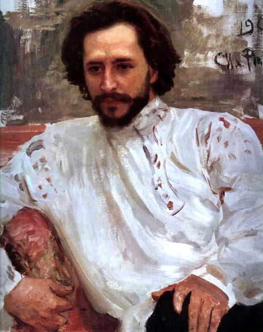  Ilia Efimovich Repin Portrait of the Author Leonid Andreev - Canvas Print