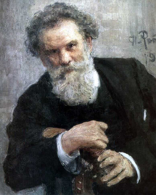  Ilia Efimovich Repin Portrait of the Author Vladimir Korolemko - Canvas Print