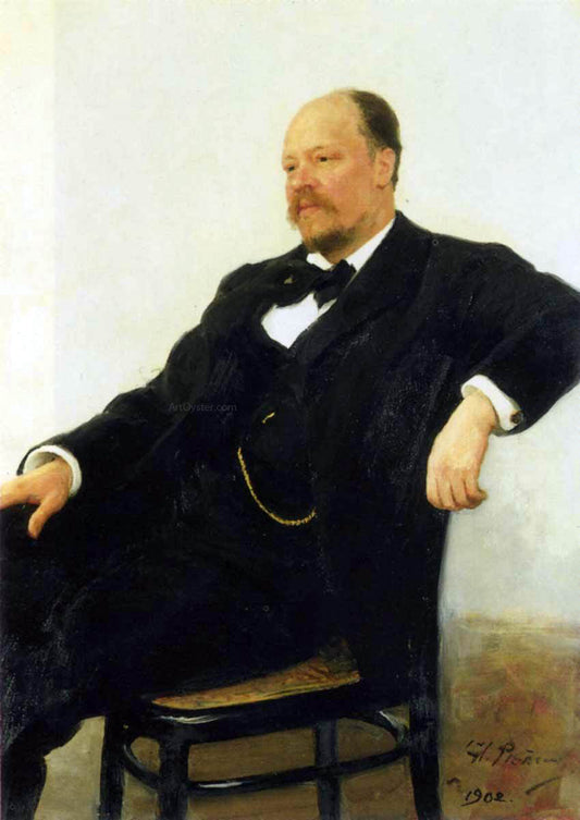  Ilia Efimovich Repin Portrait of the Composer Anatoly Konstantinovich Lyadov - Canvas Print
