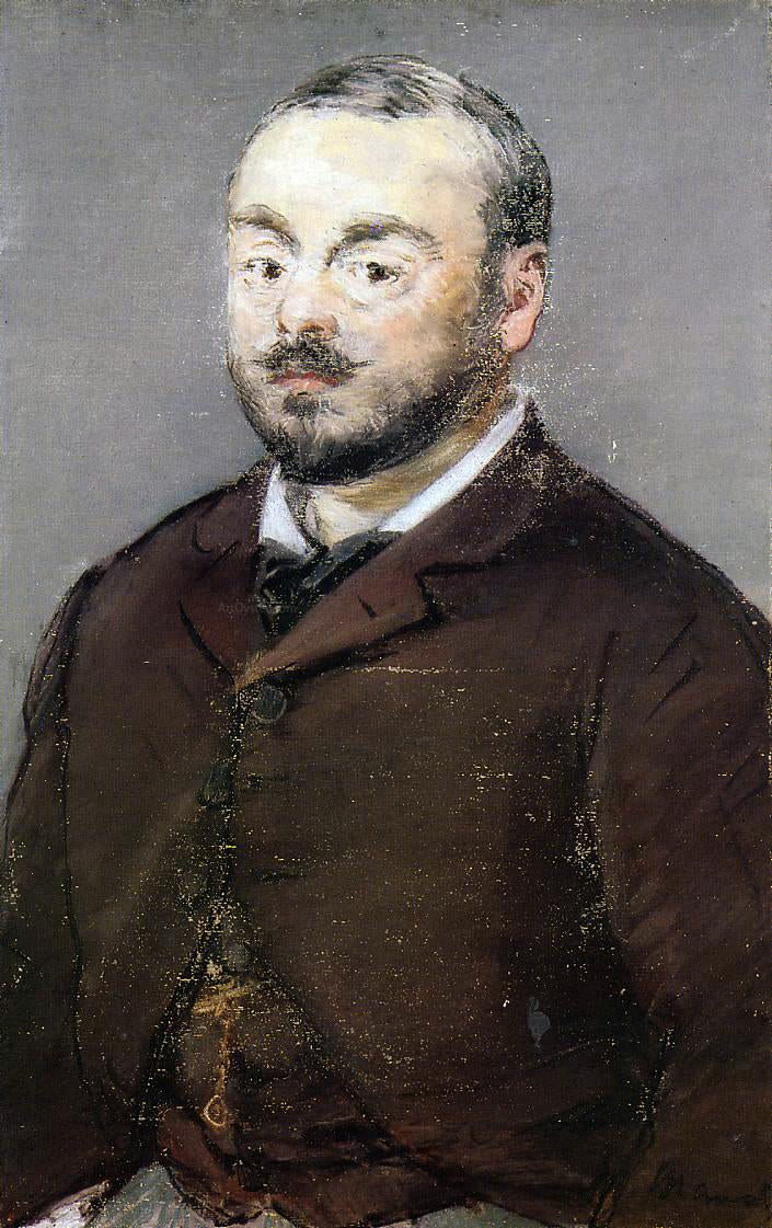  Edouard Manet Portrait of the Composer Emmanual Chabrier - Canvas Print