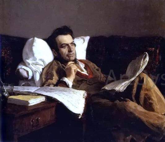  Ilya Repin Portrait of the Composer Mikhail Glinka - Canvas Print