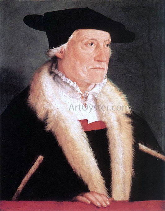  Christoph Amberger Portrait of the Cosmographer Sebastien Munster - Canvas Print