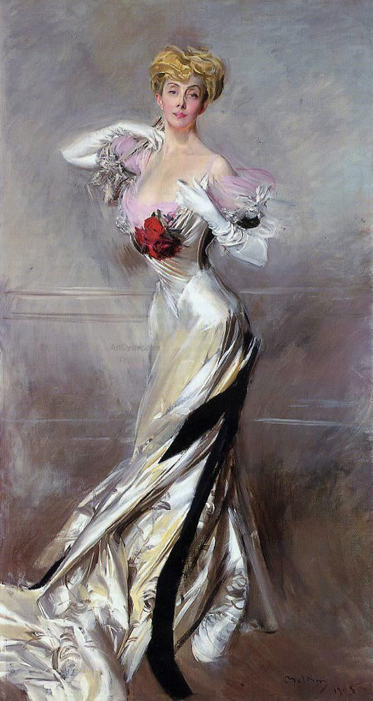  Giovanni Boldini Portrait of the Countess Zichy - Canvas Print