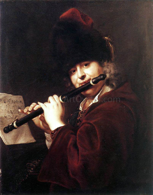  Jan Kupecky Portrait of the Court Musician Josef Lemberger - Canvas Print