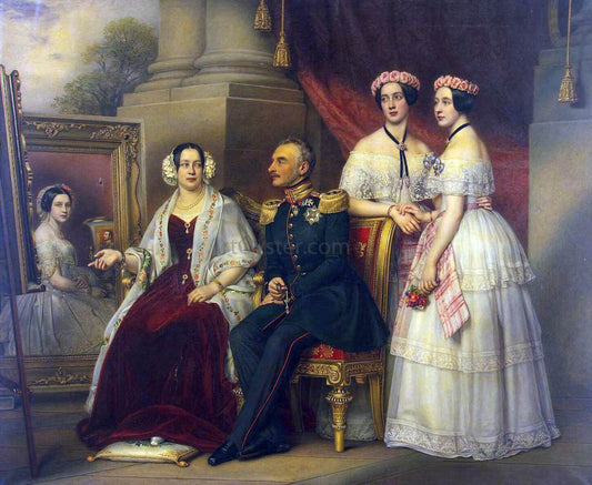  Joseph Karl Stieler Portrait of the Family of Joseph, Duke of Saxe-Altenburg - Canvas Print