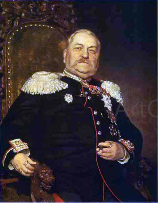  Ilia Efimovich Repin Portrait of the Military Engineer Andrey Delvig - Canvas Print