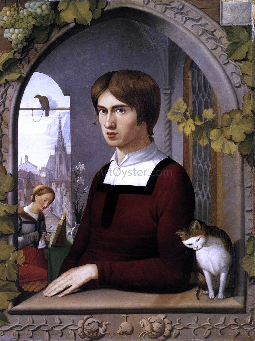  Johann Friedrich Overbeck Portrait of the Painter Franz Pforr - Canvas Print
