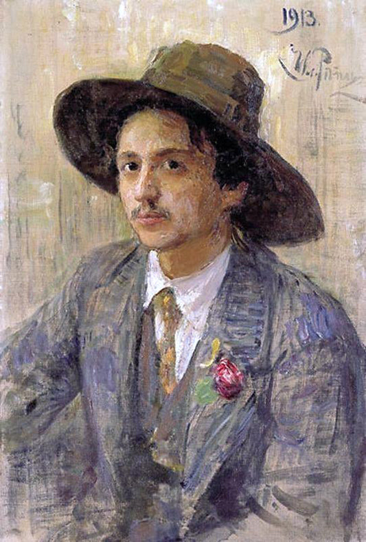  Ilia Efimovich Repin Portrait of the Painter Isaak Izrailevich Brodsky - Canvas Print