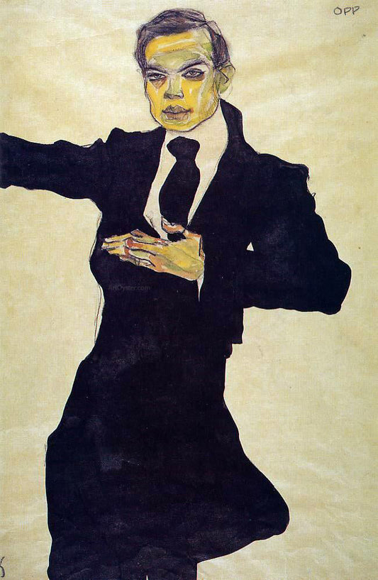  Egon Schiele Portrait of the Painter Max Oppenheimer - Canvas Print