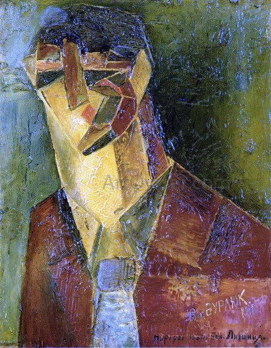  Vladimir Burliuk Portrait of the Poet Benedict Livshits - Canvas Print