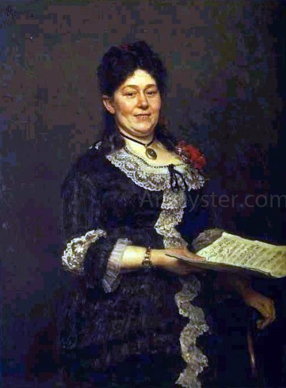  Ilia Efimovich Repin Portrait of the Singer Alexandra Molas - Canvas Print