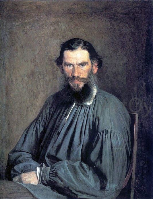  Ivan Nikolaevich Kramskoy Portrait of the Writer Leo Tolstoy - Canvas Print
