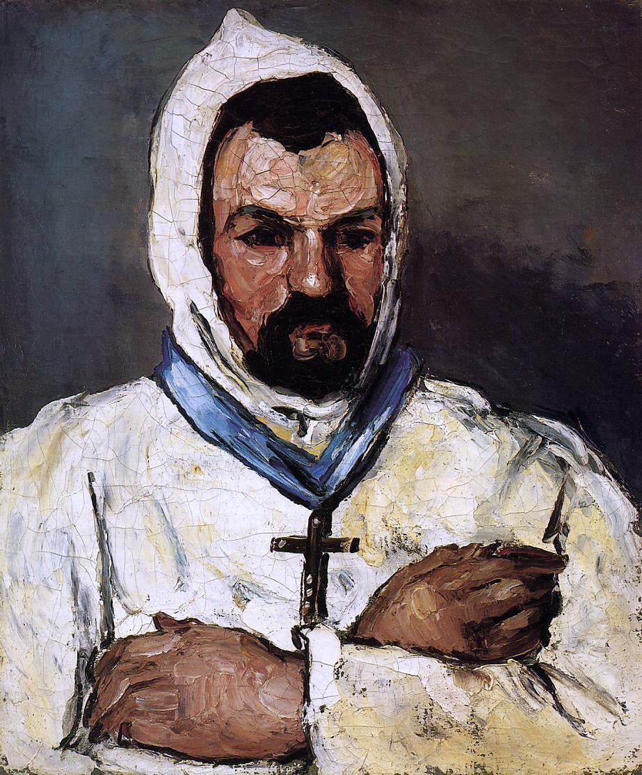  Paul Cezanne Portrait of Uncle Dominique as a Monk - Canvas Print