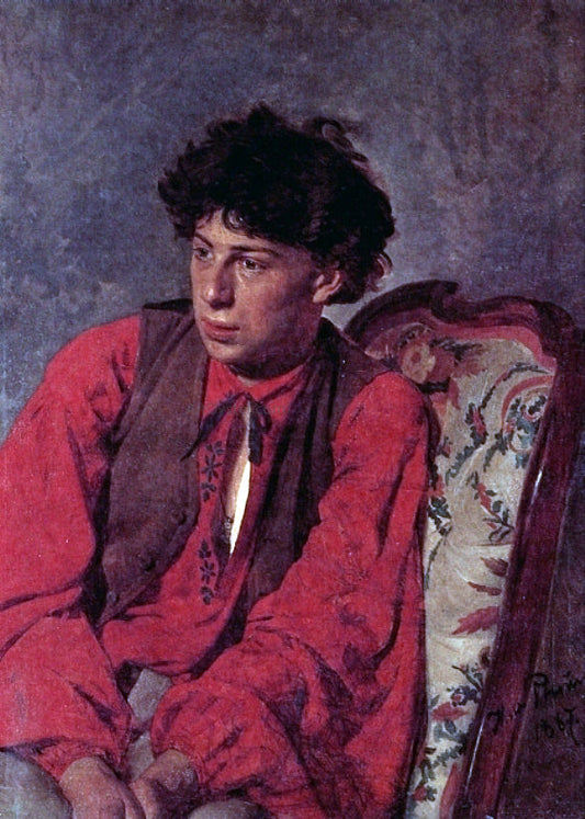 Ilia Efimovich Repin Portrait of V. E. Repin, the Artist's brother - Canvas Print