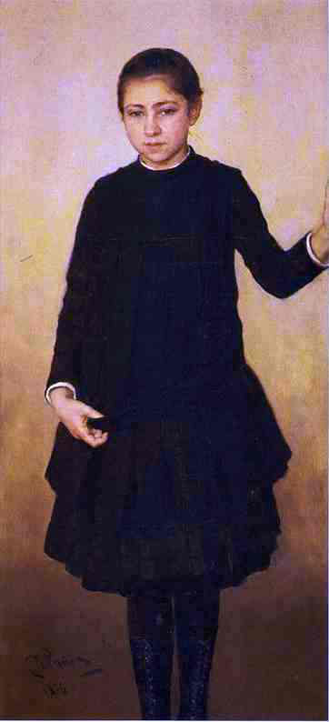  Ilia Efimovich Repin Portrait of Vera Repina, the Artist's Daughter - Canvas Print