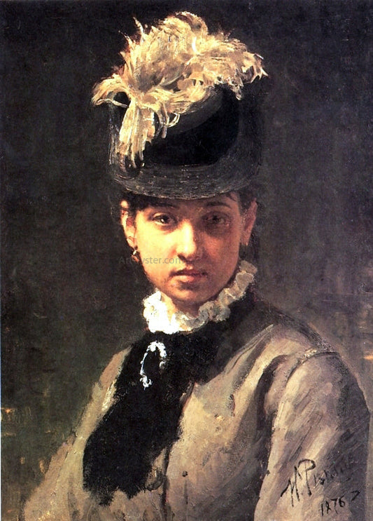  Ilia Efimovich Repin Portrait of Vera Repina, the Artist's Wife - Canvas Print