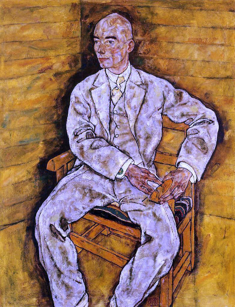  Egon Schiele Portrait of Victor Ritter von Bauer - Canvas Print