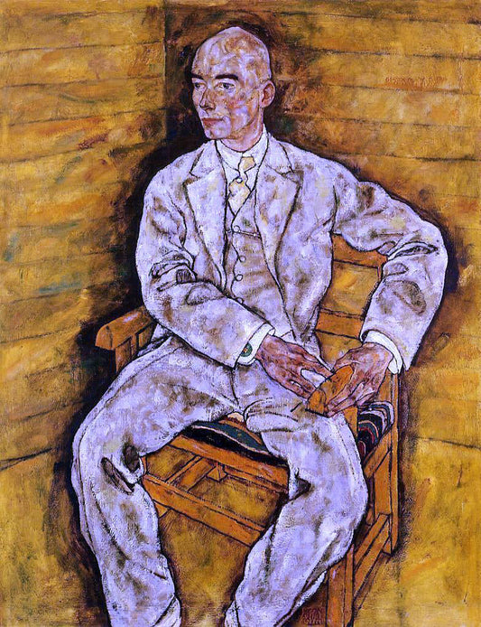  Egon Schiele Portrait of Victor Ritter von Bauer - Canvas Print
