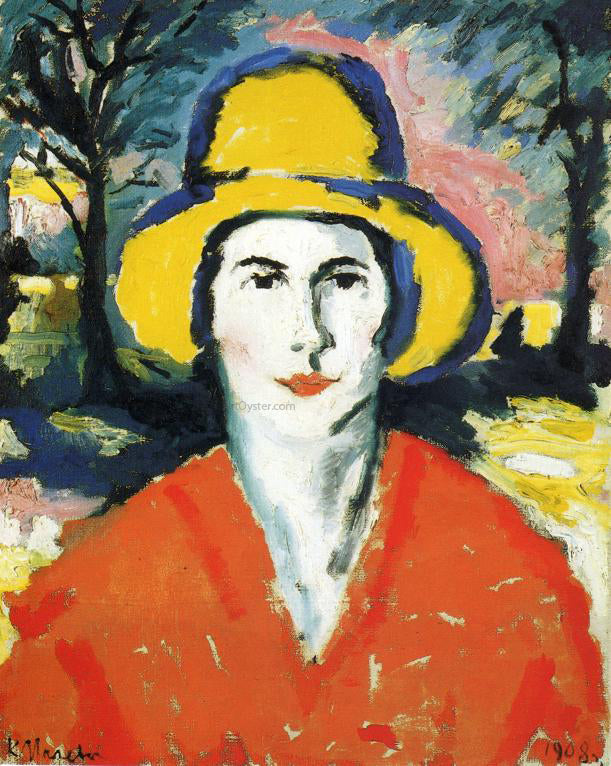 Kazimir Malevich Portrait of Woman in Yellow Hat - Canvas Print